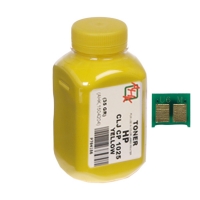 Тонер + чип HP CLJ CP1025 Yellow (35гр) (АНК, 1500128)