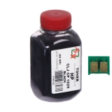 Тонер + чип HP CLJ CP1025 Black (40гр) (АНК, 1500122)